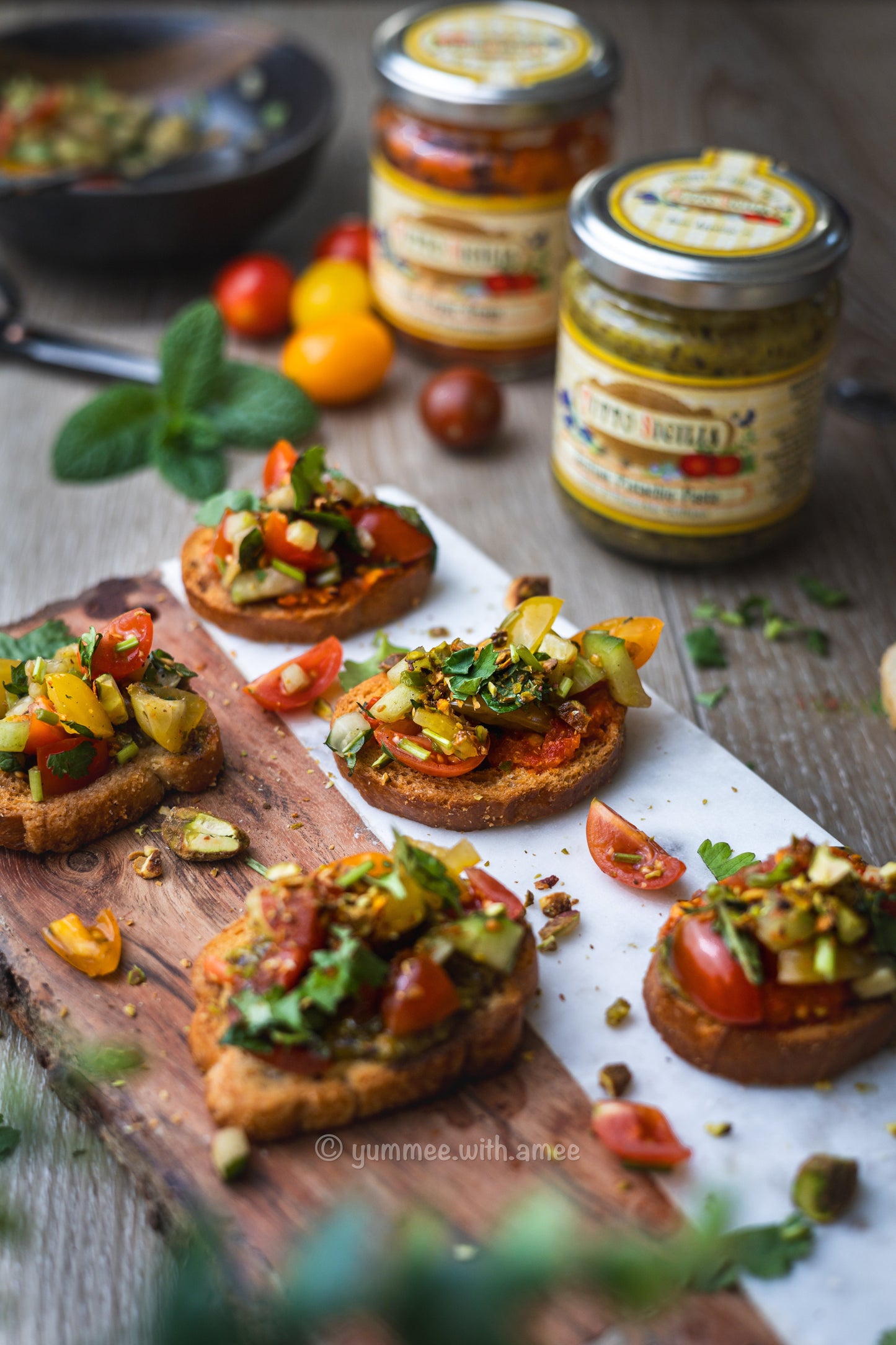 Spicy Pistachio Toasties