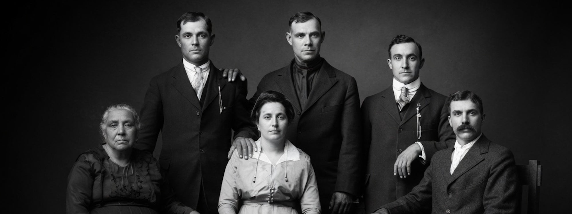The Prutch family, Sicily, early 1900s. David's paternal grandfather's family, photographed before emigrating to America.