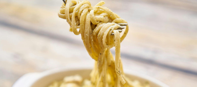 Pancetta and Pistachio Pesto Pasta with Gorgonzola