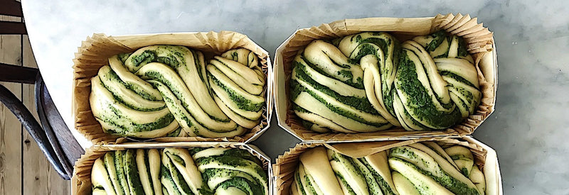 Pane Intrecciato al Pesto — Pistachio Pesto Braided Bread