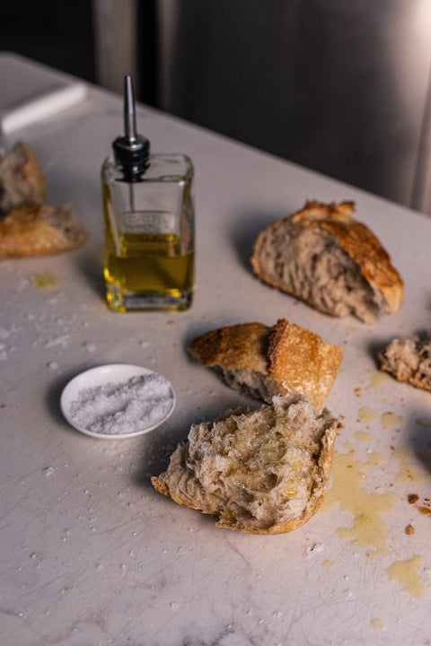 Bread. Olive Oil. Salt.